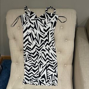 Kardashian Kollection Zebra Print Mini Dress